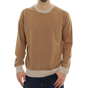 MAGLIA CONTRASTI CAMMELLO